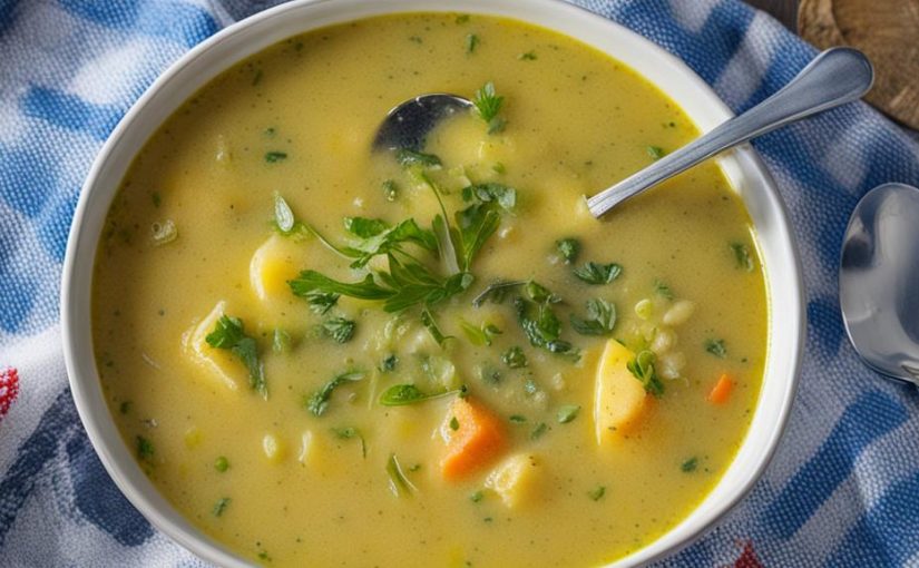 Cock-a-leekie soup
